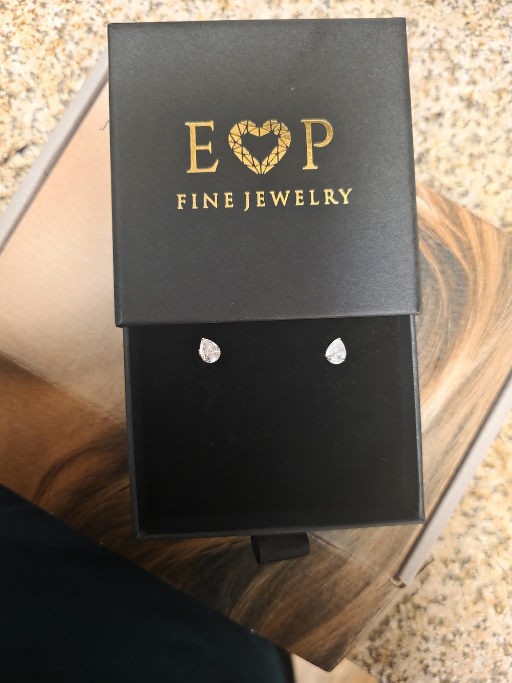 EP Fine Jewelry Pear Shaped YG Earrings
